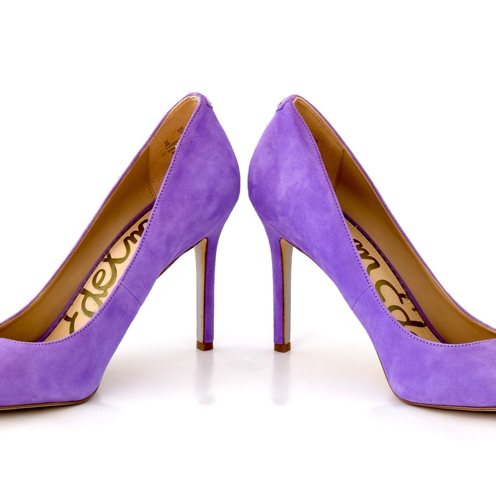 Sam Edelman Hazel Purple Suede Women's Pumps